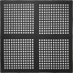 Підлога пазл перфорована - модульне покриття чорне 625x625x10мм (МР50) SW-00000660